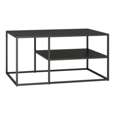 Table basse Solund du Salon Rectangulaire 45 x 90 x 60 cm Noir en.casa