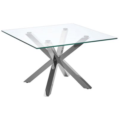Table basse STARLIGHT Verre de sécurité Argenté