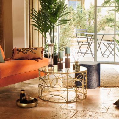 Table basse "Suite" doré D71cm - ATMOSPHERA CREATEUR D'INTERIEUR