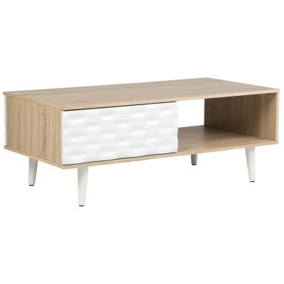 Table basse SWANSEA Marron clair avec rangement