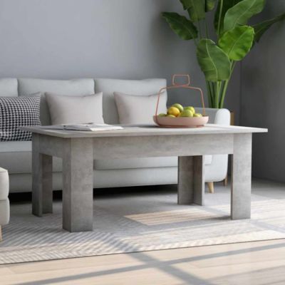 Table basse,Table Salon,Table d'appoint Gris béton 100x60x42 cm Bois d'ingénierie