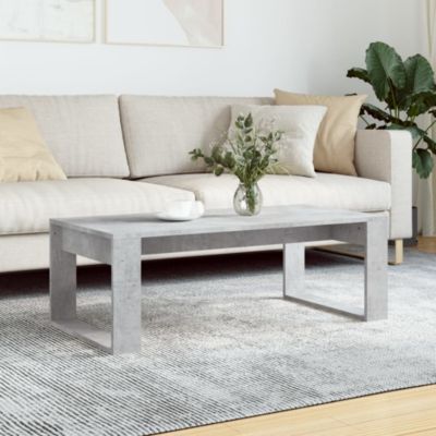 Table basse,Table Salon,Table d'appoint gris béton 102x50x35 cm bois d'ingénierie