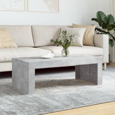 Table basse,Table Salon,Table d'appoint gris béton 102x50x36 cm bois d'ingénierie
