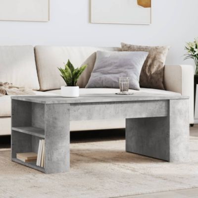 Table basse,Table Salon,Table d'appoint gris béton 102x55x42 cm bois d'ingénierie 639033