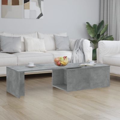 Table basse,Table Salon,Table d'appoint gris béton 150x50x35 cm bois d'ingénierie