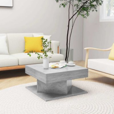 Table basse,Table Salon,Table d'appoint Gris béton 57x57x30 cm Bois d'ingénierie