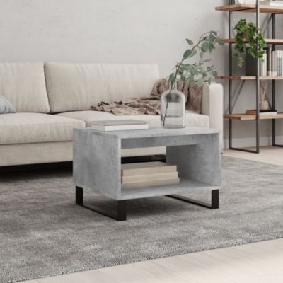 Table basse,Table Salon,Table d'appoint gris béton 60x50x40 cm bois d'ingénierie