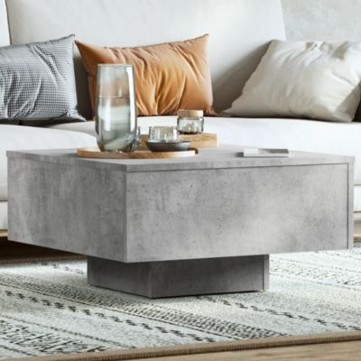 Table basse,Table Salon,Table d'appoint gris béton 60x60x31,5 cm bois d'ingénierie
