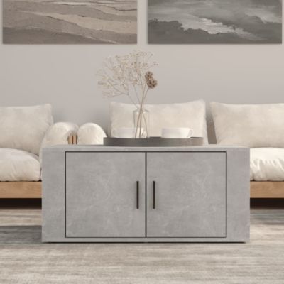 Table basse,Table Salon,Table d'appoint Gris béton 80x50x36 cm Bois d'ingénierie