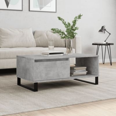 Table basse,Table Salon,Table d'appoint Gris béton 90x50x36,5 cm Bois d'ingénierie 948368
