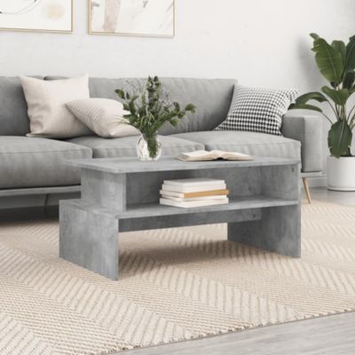Table basse,Table Salon,Table d'appoint gris béton 90x55x42,5 cm bois d'ingénierie