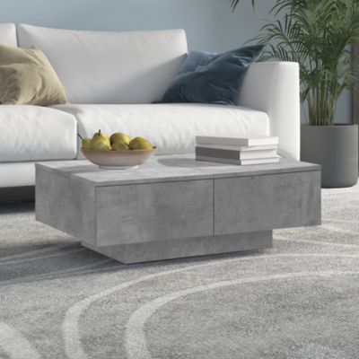 Table basse,Table Salon,Table d'appoint Gris béton 90x60x31 cm Aggloméré