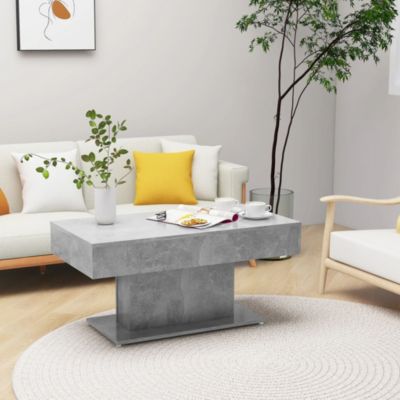 Table basse,Table Salon,Table d'appoint gris béton 96x50x45 cm bois d'ingénierie
