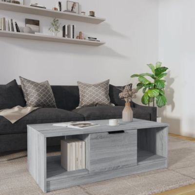 Table basse,Table Salon,Table d'appoint sonoma gris 102x50x36 cm bois d'ingénierie