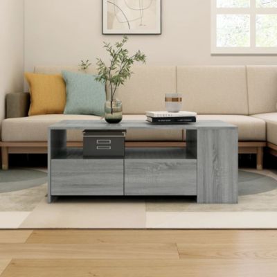 Table basse,Table Salon,Table d'appoint sonoma gris 102x55x42 cm bois d'ingénierie
