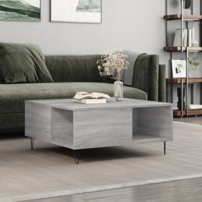 Table basse,Table Salon,Table d'appoint sonoma gris 80x80x36,5 cm bois d'ingénierie