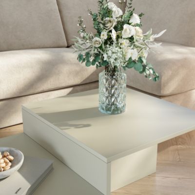 Table basse Taniena 100 x 55 x 35 cm sable en.casa