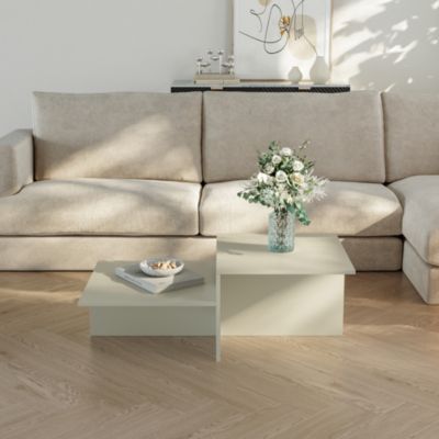 Table basse Taniena 100 x 55 x 35 cm sable en.casa