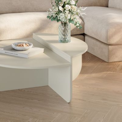 Table basse Tondesdaslo 90 x 90 x 35 cm sable en.casa
