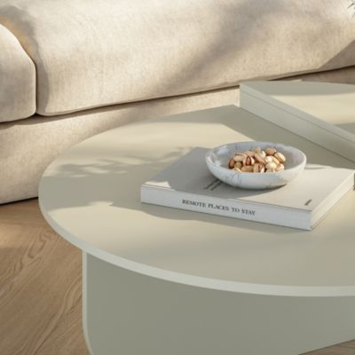 Table basse Tondesdaslo 90 x 90 x 35 cm sable en.casa