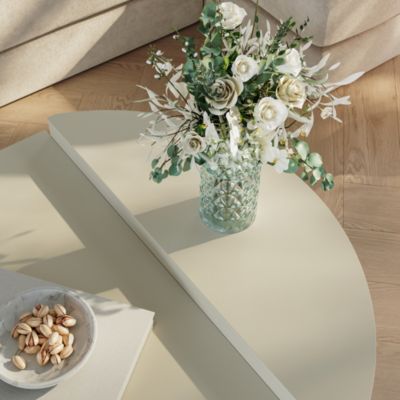 Table basse Tondesdaslo 90 x 90 x 35 cm sable en.casa