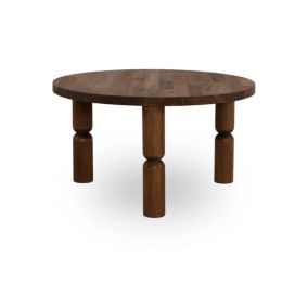 Table basse Vesta, Table basse, Porte-revues pour canapé, Etagère de salon, 70x70h40 cm, Noyer