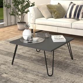 Table basse Vindeln 60 x 60 x 30 cm anthracite noir en.casa