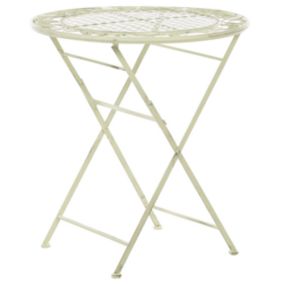 Table bistrot BIVIO 70 cm 70 cm Métal Vert clair