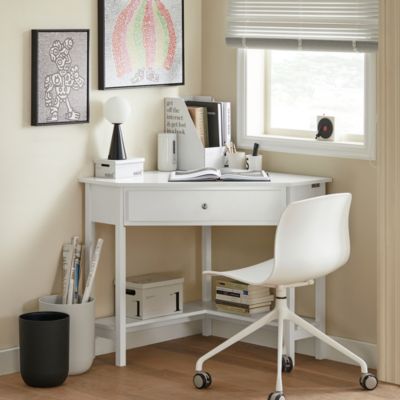 Table Bureau d'Angle Bureau informatique Secrétaire avec Tiroir, FWT31-W, SoBuy