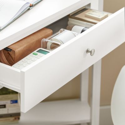 Table Bureau d'Angle Bureau informatique Secrétaire avec Tiroir, FWT31-W, SoBuy