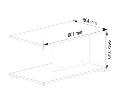 Table à café AKORD table basse MARGO Blanche 90 cm couleur Blanc 90x50x45 cm