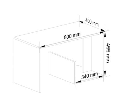 Table à café AKORD table basse PAUL Blanche 80 cm couleur Blanc 80x40x45 cm