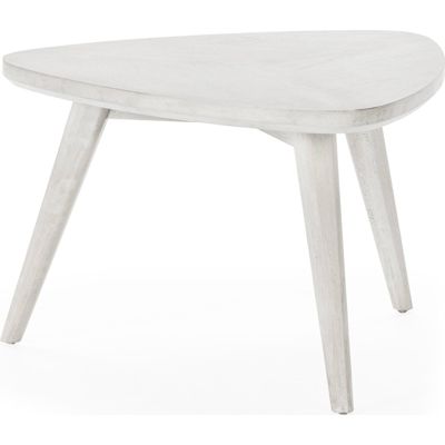Table à café bois de cèdre gris voilé design contemporain 65 x 55 x 42 cm Gris voilé bois de cèdre