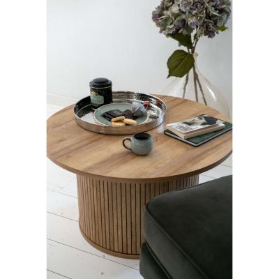 Table à café en bois grand modèle Marron, H. 40 cm, COLVA
