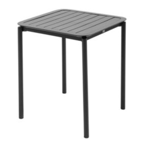 Table carrée de terrasse (70x70cm) noire  Oviala