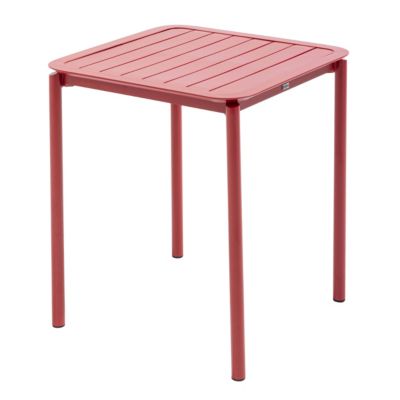 Table carrée de terrasse (70x70cm) rouge foncé  Oviala