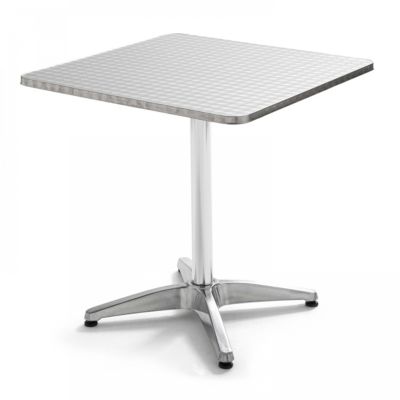 Table carrée en aluminium gris  Oviala