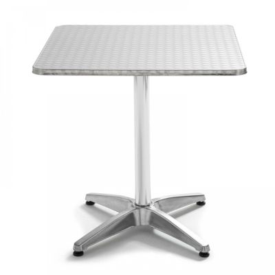 Table carrée en aluminium gris  Oviala