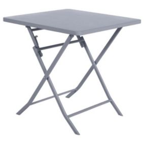 Table carrée pliante extérieur Hespéride - Gris - 70x60cm - 4 personnes