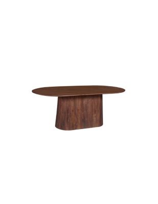 Table collection RIMBAUD effet bois brun clair longueur 200 cm
