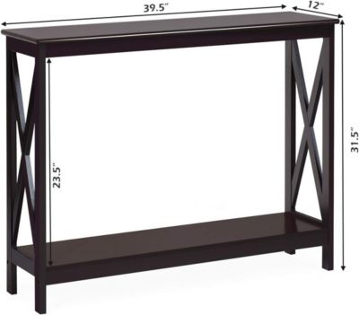 Table Console a 2 Niveaux Meuble Entree Etagere de Rangement a 2 Niveaux Meuble de Rangement Table de Rangement