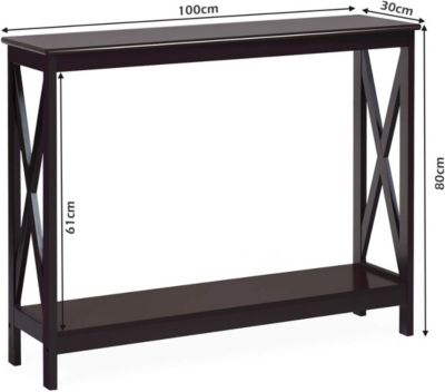 Table Console a 2 Niveaux Meuble Entree Etagere de Rangement a 2 Niveaux Meuble de Rangement Table de Rangement