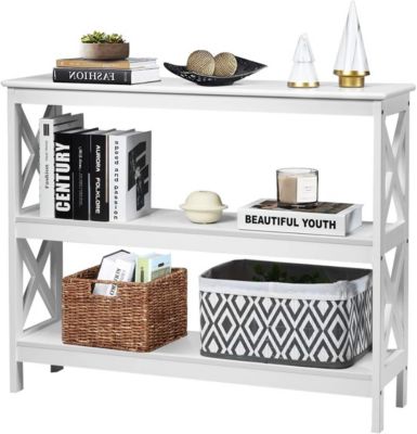Table Console a 3 Niveaux Meuble Entree Etagere de Rangement a 2 ...