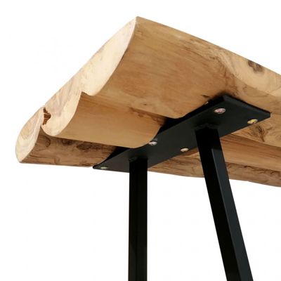 Table-Console avec plateau en bois de teck et piètement métal - THAÏS