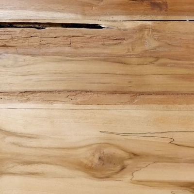 Table-Console avec plateau en bois de teck et piètement métal - THAÏS