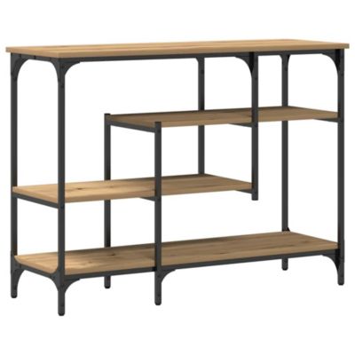 Table Console avec étagère chêne artisanal 100 x 35 x 75 cm vidaXL