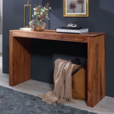 Table console Bois Massif 115x75x40cm Table de couloir Table de bureau FineBuy