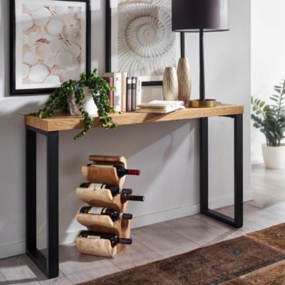 Table Console Décor Chêne 120 cm Table d'ordinateur Table du Couloir FineBuy