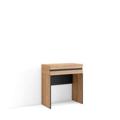 Table Console d'entrée 70x35x75cm avec tiroir couleur chêne