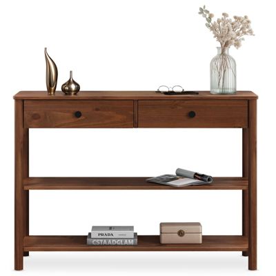 Table console d'entrée APOANA L 110 cm en bois - Coloris châtaignier